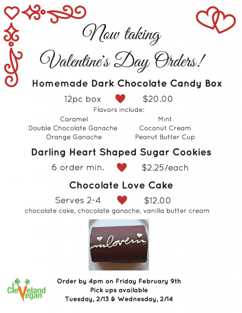 Valentine’s Day Bakery Specials - Cleveland Vegan