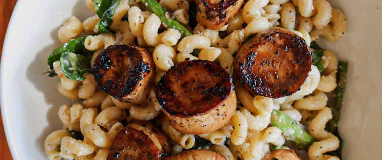 Mushroom Scallop Pasta