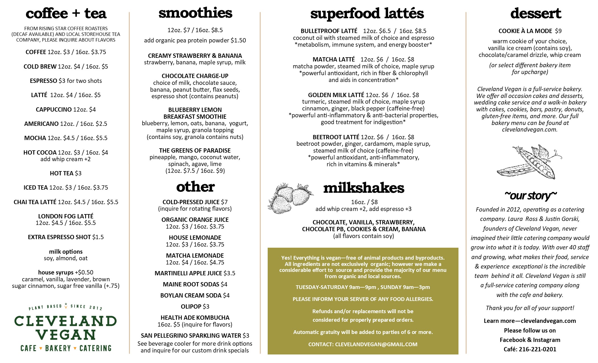 Cafe Menu Page 2