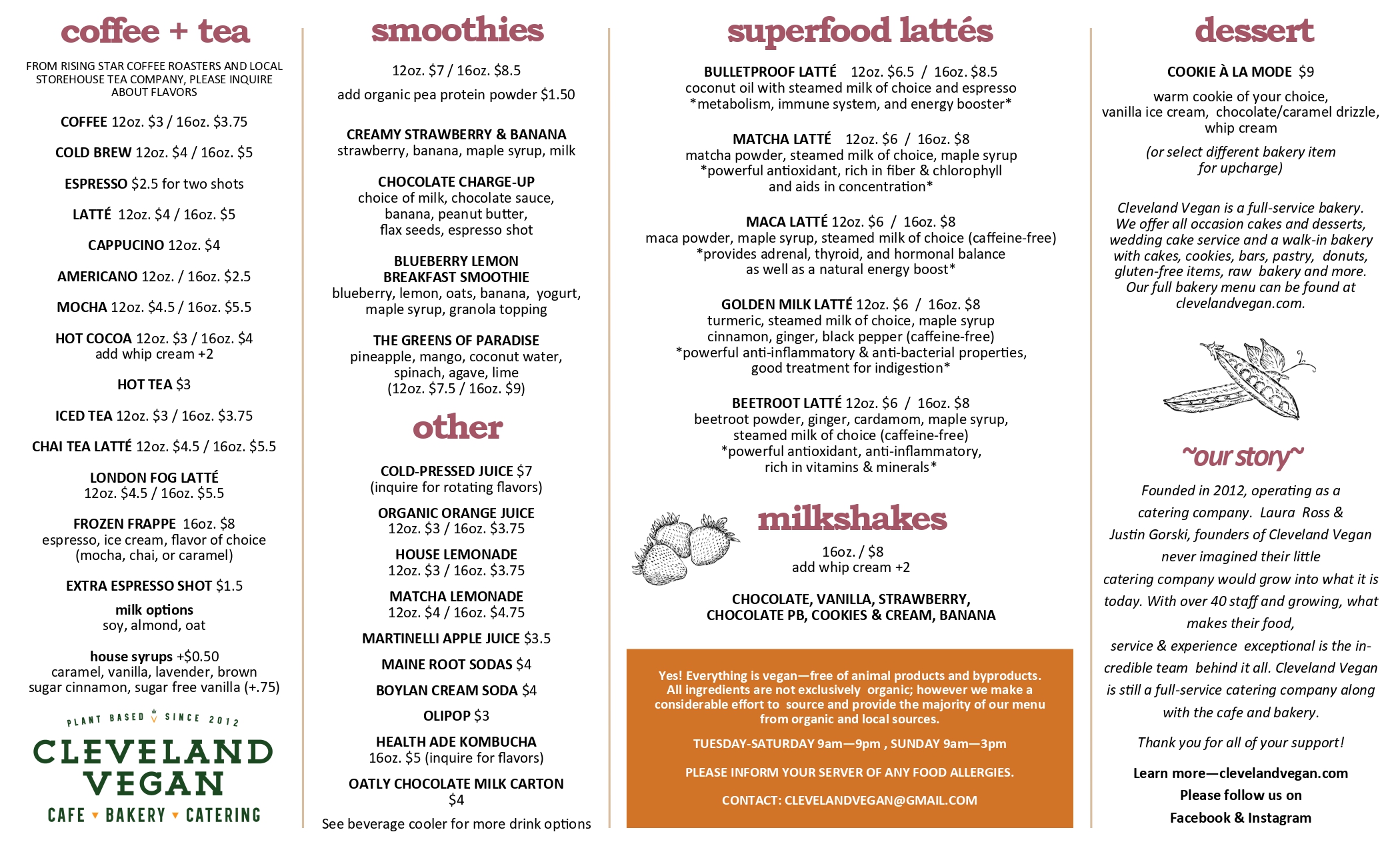 Cafe Menu Page 2