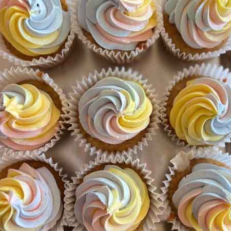 Rainbow Pastel Cupcakes